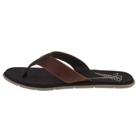 Sandalia Helly Hansen Seasand de cuero M 11495-713 marrón 6