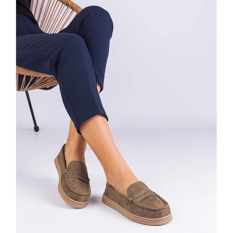 Mocasines de mujeres verdes de Ekozamszu 2 Mocasines de mujeres verdes de Ekozamszu 2