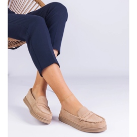 Mocasines de mujer beige de Ekozamsz 2