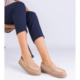 Mocasines de mujer beige de Ekozamsz 3