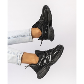 Zapatillas negras para mujeres en la plataforma negro 2 Zapatillas negras para mujeres en la plataforma negro 2