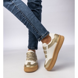 Zapatillas metálicas de oro para mujeres dorado 2