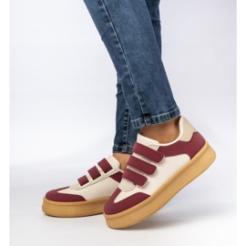 Zapatillas de deporte burdeos femeninas rojo 4