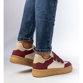 Zapatillas de deporte burdeos femeninas rojo 3