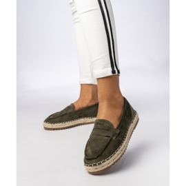 Mocasines de color verde oscuro para mujeres de mujeres 2