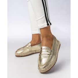 Mocasines metálicos de oro de las mujeres de las mujeres dorado 2