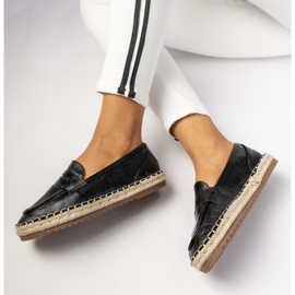 Emadrilles mocasines negros para mujeres 5