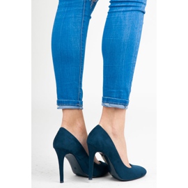 Vinceza Tacones de ante azul 2