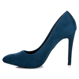 Vinceza Tacones de ante azul 3