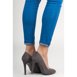 Vinceza Tacones de ante gris 2