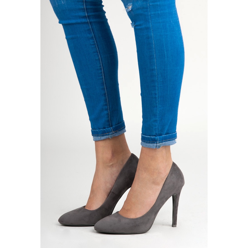 Vinceza Tacones de ante gris 1