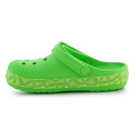 Chanclas Crocs Croc Band Geométrica Glow Band Clog K Jr 210132-3WA verde 11