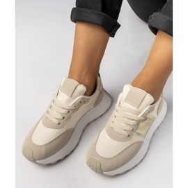 Zapatillas de deporte deportivo beige femenino 3