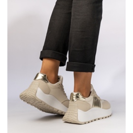 Zapatillas de deporte deportivo beige femenino 1