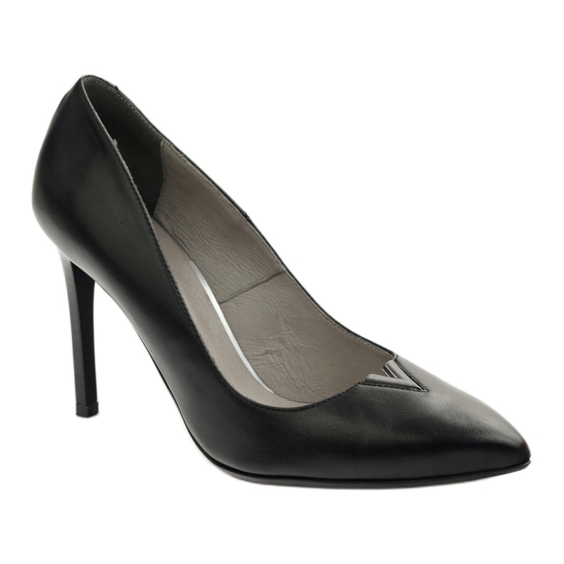 Edeo Zapatos de salón de tacón alto para mujer 3180 negro 1