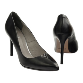 Edeo Zapatos de salón de tacón alto para mujer 3180 negro 2