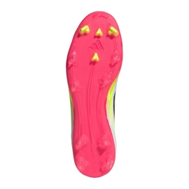 Adidas F50 League FG/MG Mid Ji0434 Zapatos de fútbol blanco y rojo 5