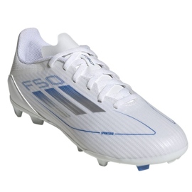 Adidas F50 League FG/MG FG IE3748 White-Blue blanco 3