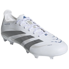 Adidas Predator League FG/MG ID1327 zapatos blancos y plateados 3