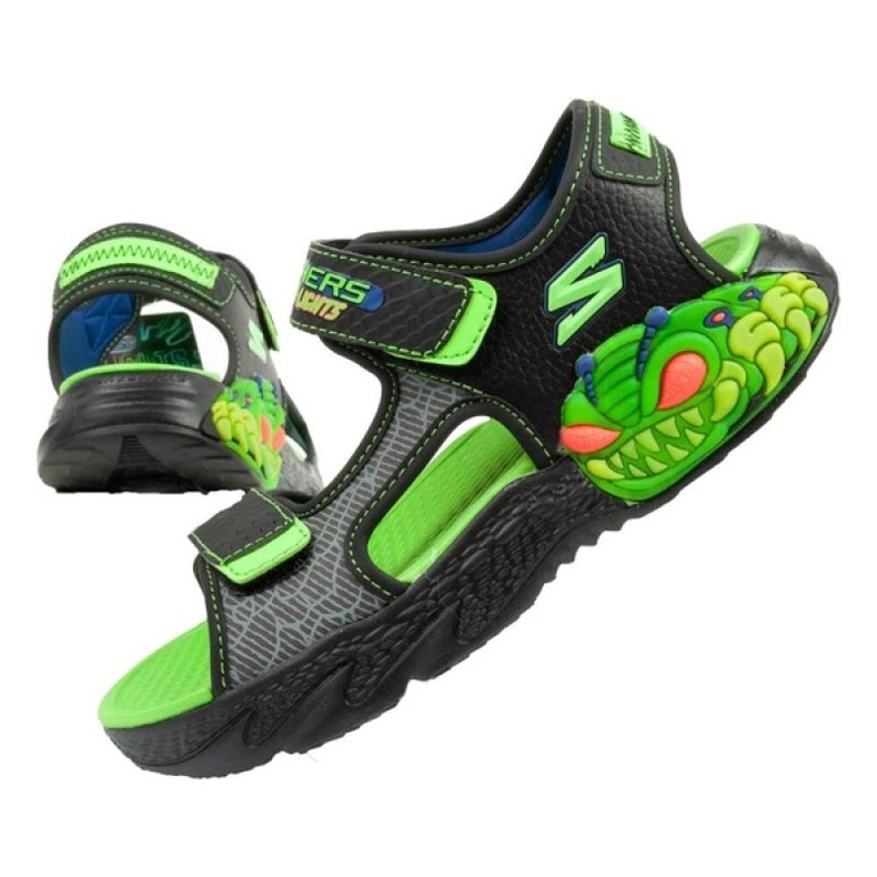 Sandalias Skechers 400614L/BKLM verde 1