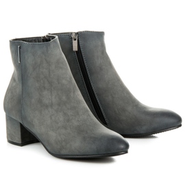 Vinceza botas de tacón bajo gris 5