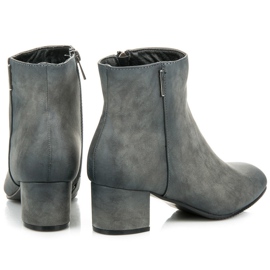 Vinceza botas de tacón bajo gris 4