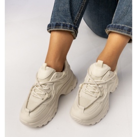Zapatillas de deporte deportivo beige femenino 1