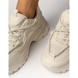 Zapatillas de deporte deportivo beige femenino 2