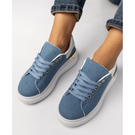 Zapatillas de deporte deportivo azul femenino 4