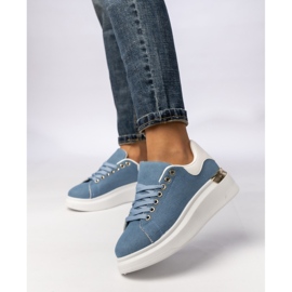 Zapatillas de deporte deportivo azul femenino 2