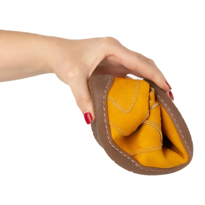 Olivier Zapatos de cuero minimalista de mujer descalzo de mujeres 1082 Nubuk mostaza amarillo 2