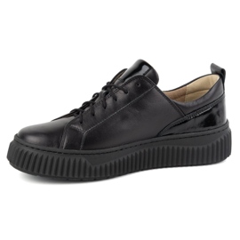 Olivier Estilos de zapatillas de cuero para mujer 1230 negros 1