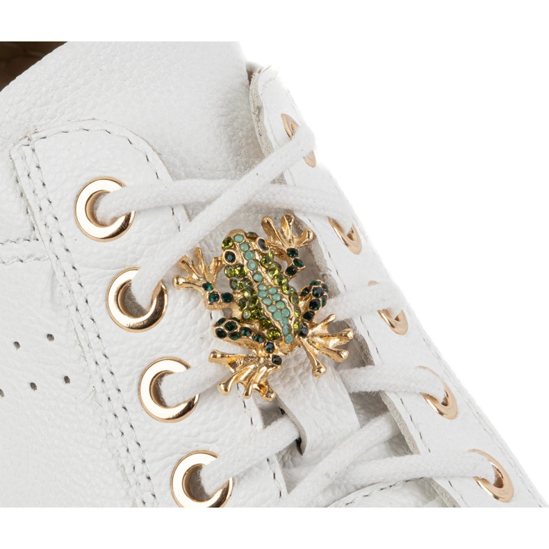 Olivier Zapatillas de cuero para mujeres zapatillas 1279 blancos 2