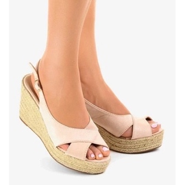 Botas de ante para primavera, zapatos de tacón para mujer. beige 4