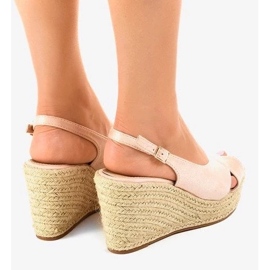 Botas de ante para primavera, zapatos de tacón para mujer. beige 3