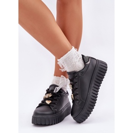 Zapatillas de deporte para mujeres con alfileres negros 3