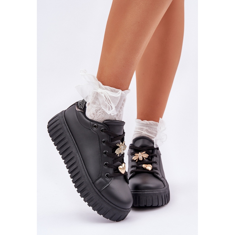 Zapatillas de deporte para mujeres con alfileres negros 2