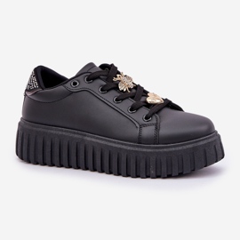 Zapatillas de deporte para mujeres con alfileres negros 4