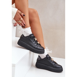 Zapatillas de deporte para mujeres con alfileres negros 6