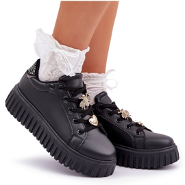 Zapatillas de deporte para mujeres con alfileres negros 10