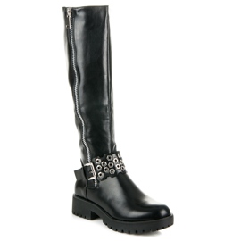 Seastar botas rockeras de mujer negro 2