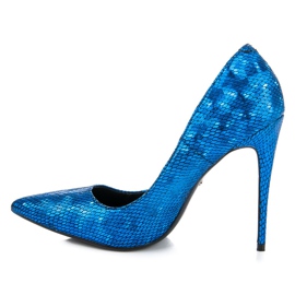 Vices Alfileres con estampado de serpiente azul 3