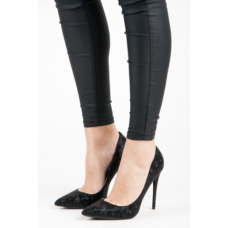 Vices Alfileres con estampado de serpiente negro 1