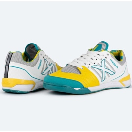 Munich Prisma 37 en 3116038 zapatos de fútbol blanco y amarillo 3