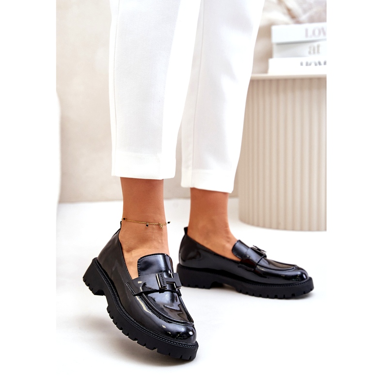 Mocasines Mujer Charol Vinceza 62187 Negro 2