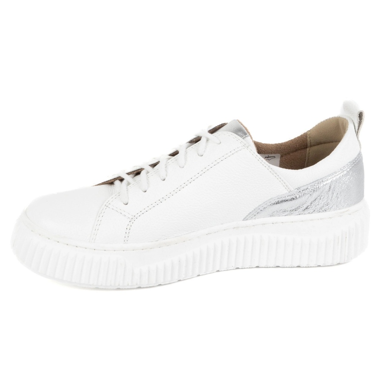 Olivier Estilos de zapatillas de cuero para mujer 1230 blancos 1
