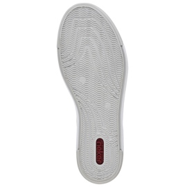 Rieker blanco L8847-80 zapatos deportivos de cuero para mujeres 3