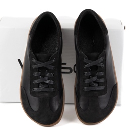 WASAK Zapatos descalzos de cuero minimalista wonak 0744w negro 9