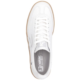 Zapatos de cuero sneakers de mujer Rieker W2200 blanco 7