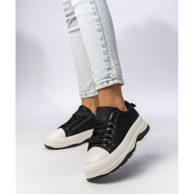 Zapatillas de deporte femeninas en la plataforma negra negro 2